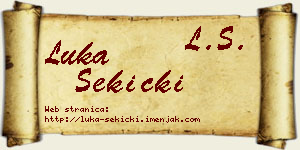 Luka Sekicki vizit kartica